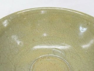D810: Chinese deep plate of old blue porcelain ware with appropriate glaze 3