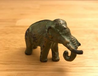 Vintage Srg Small Bronzed Mammoth/mastodon/elephant Figurine Paperweight