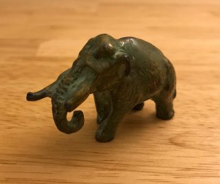 Vintage SRG Small Bronzed Mammoth/Mastodon/Elephant Figurine Paperweight 2