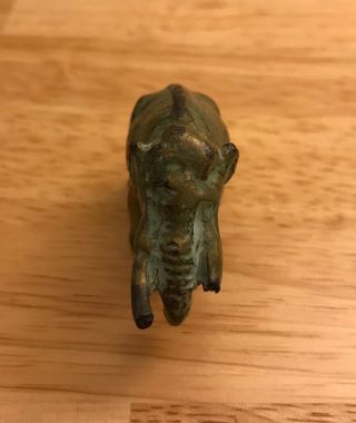 Vintage SRG Small Bronzed Mammoth/Mastodon/Elephant Figurine Paperweight 3