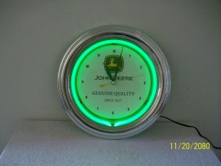 John Deer Battery Operated Lighted 12 " Clock Quality Since 1837