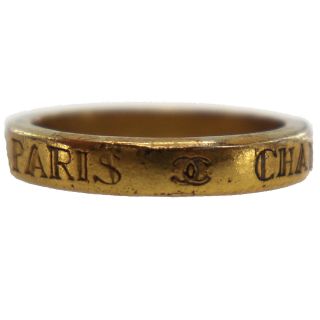 CHANEL CC 31 RUE CAMBON PARIS Gold Finger Ring US6 Vintage Authentic ZZ49 M 3