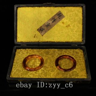 China Qing Dynasty Palace Rare Blood Mooring Bracelet Old Lacquer Box
