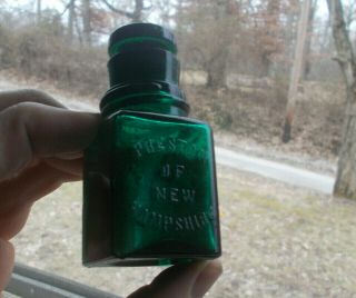 Preston Of Hampshire Smelling Salts Teal Blue Bottle W/label & Stopper 1890
