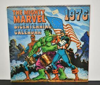 Vintage Marvel Comics Calendar 1976 Bicentennial Calendar 1975