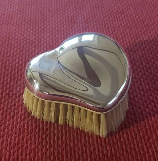 Tiffany & Co.  Sterling Silver Rare Heart Shaped Hair Brush