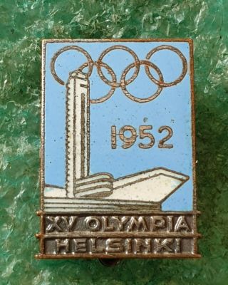 Oficial Xv Winter Olympic Helsinki 1952 - Finland Old Pin Badges
