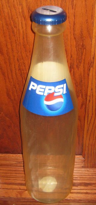 Pepsi Cola Swirl Bottle Savings Bank Coin Vintage 1998 Giant 24 " Tall Usa Made
