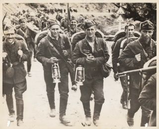 World War Ll Bulgarian Armed Forces Infantry On The March C.  - 1944