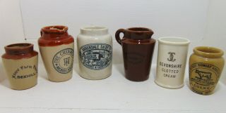 Colne & District Farmers Association Thick Cream Pot with Cow Pictorial c1910 3