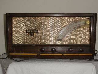 Vintage Westinghouse H - 161 Large Tabletop Am/fm Radio 1940s