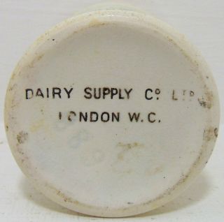 Brown Print Dairy Supply Co London Devonshire Clotted Cream Pot c1900 ' s 2