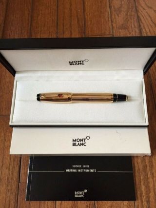 Montblanc Boheme Oro Plaque Rouge Rollerball Pen Gold With Red Ruby Jewel