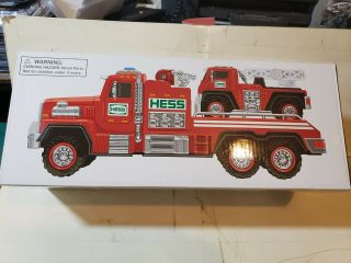 Hess 2015 Toy Fire Truck And Ladder Rescue Vehicle Nib