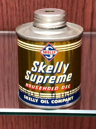 Vintage.  Skelly.  Supreme.  Household Oil Can 4 Oz.  Never Opened.