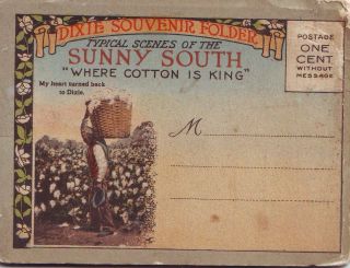 Sunny South Where Cotton Is King Dixie Souvenir Folder Black Folks Hstry