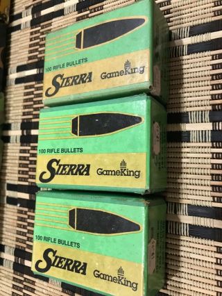 Sierra GameKing,  30 cal, .  308,  165,  180 Spitzer,  Boat Tail,  Vintage,  Ammo,  Box 2