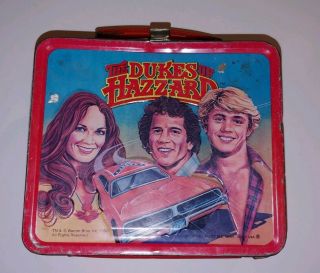 1980 Dukes Of Hazzard Lunch Box No Thermos Stickers On Lunch Box