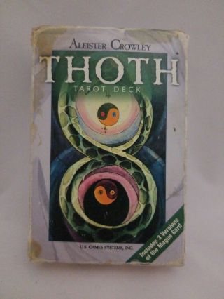 Thoth Tarot Oracle Deck Card & Book Set Aleister Crowley Occult Cards