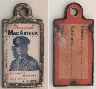 Vintage Dav? Wwii “general Macarthur” Keychain Tag