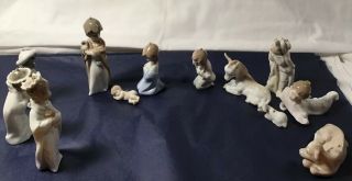 Lladro - 12 Pc Mini Nativity Ornaments - 6095 5809 5729 5657