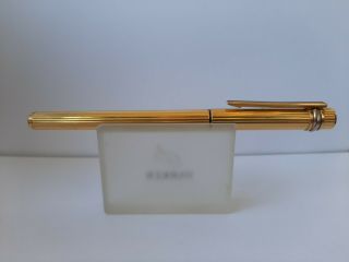Must De Cartier Fountain Pen Gold Plated - Authentic - Nib Gold 18 K - 750