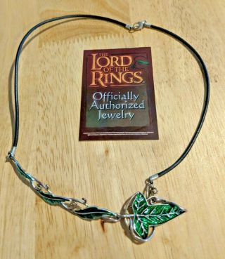 Lotr Lord Of The Rings Elven Leaf Fellowship Necklace Leaves Of Lorien