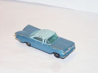 Vintage Matchbox Lesney 57 Chevrolet Impala Blue Light Special
