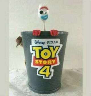 Toy Story 4 Woody & Forky Promo Bucket For Popcorn Movie Cinemex 2019 Vhtf