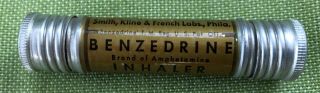 Benzedrine Amphetamine Inhaler Empty Smith Kline French