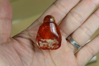 OLD Chinese Hand Carved Amber Buddha. 2