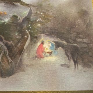 Vintage Tyrus Wong The Nativity Artist Greeting Card Christmas Family Scene 3
