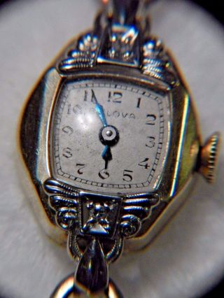 Vintage Ladies Bulova 14k Yellow Gold Diamonds Watch G483002 Swiss46 6ah 17jewel