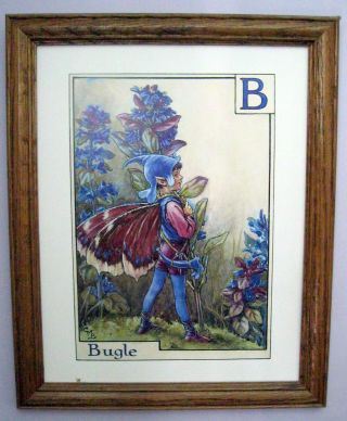 Framed Bugle Flower Fairy Print By Cicely Mary Barker
