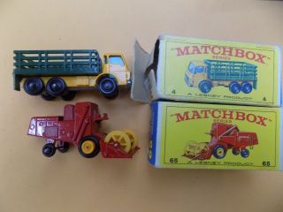 Matchbox Stack Truck 4,  And Class Combine Harvester 65