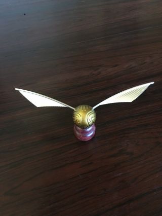 Harry Potter Golden Snitch Quidditch Toy With Wooden Stand
