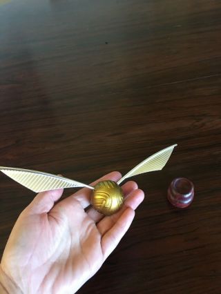 HARRY POTTER GOLDEN SNITCH QUIDDITCH TOY with wooden stand 2