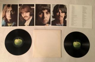 The Beatles White Album 1970 Uk 2 X Vinyl Lp Apple Numbered Stereo C/w Inserts