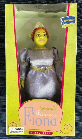 Shrek 2 Blockbuster Exclusive Princess Fiona Ogre Vinyl Doll 2004 Collectible