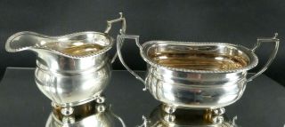 Vintage Silver Plate Sugar Bowl Cream Milk Jug A1 Epns Adie Brothers England