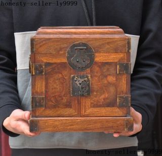 Chinese Huanghuali Wood Dynasty Drawer Vessel Box Jewelry Box Storage Box Boxes