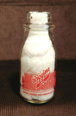 Cream Bottle 1/2 Pint Riggins Inc.  Indiana Enameled