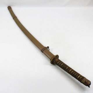 D651: Real Old Japanese Sword Mountings Koshirae For Long Military Sword Gunto