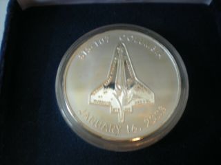 STS - 107 Space Shuttle Columbia with Case and, .  999 Fine Silver Coin,  Bonus 2