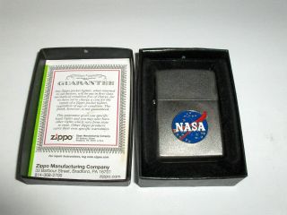 2012 (e - 12) Nasa Vector Emblem Zippo Lighter In The Box