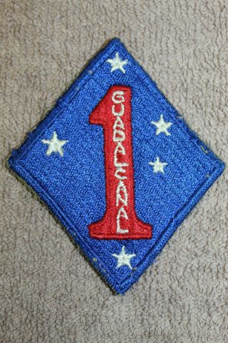 Choice Ww2 U.  S.  M.  C.  1st Marine Division " Guadalcanal " Uniform Patch
