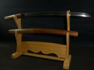 Wakizashi (sword) W/white Sheath : Tadamitsu : Edo : 26.  8 × 16.  5 " 540g