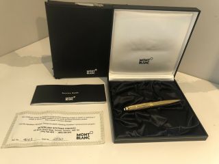 Montblanc Meisterstuck Ballpoint Pen Germany Metal3 Px2536923 W/box And Guide