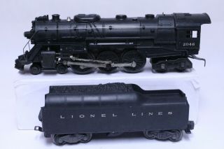 Vintage Lionel O Gauge No.  2046 Steam Engine W/ 2046w Tender