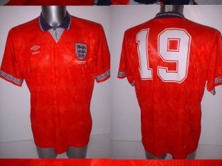 England Shirt Jersey Large Gascoigne Vintage Umbro Football Soccer 1990 Gazza 19